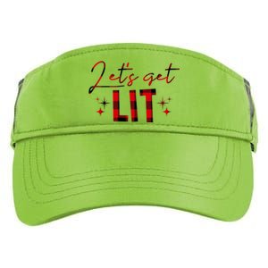 Lets Get Lit Christmas Holiday Party Adult Drive Performance Visor