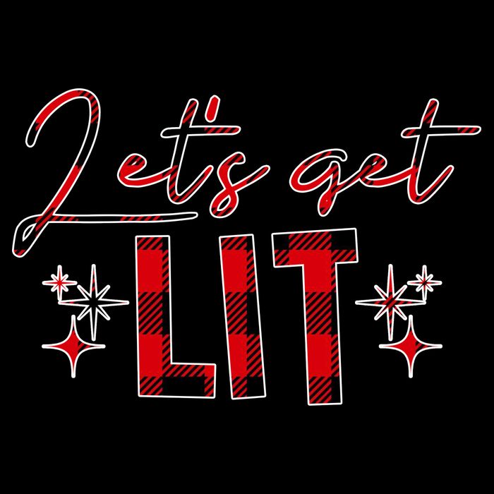 Lets Get Lit Christmas Holiday Party Apron