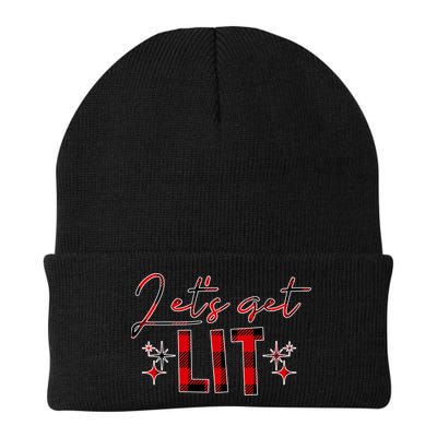 Lets Get Lit Christmas Holiday Party Beanie