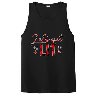 Lets Get Lit Christmas Holiday Party PosiCharge Competitor Tank