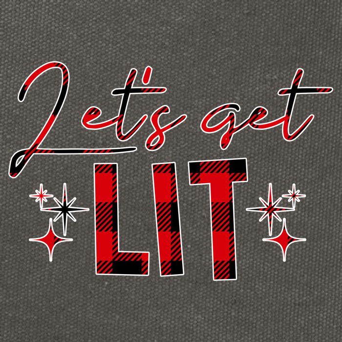 Lets Get Lit Christmas Holiday Party Cotton Canvas Backpack