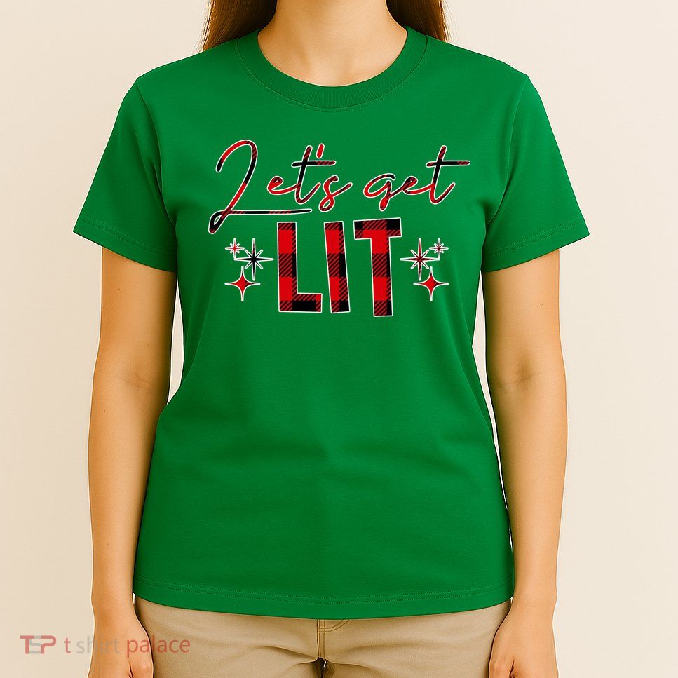 Lets Get Lit Christmas Holiday Party T-Shirt