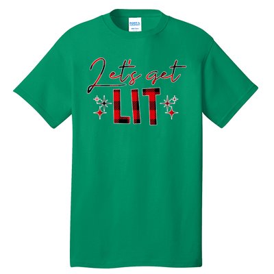 Lets Get Lit Christmas Holiday Party Tall T-Shirt