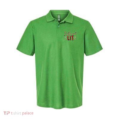 Lets Get Lit Christmas Holiday Party Polo