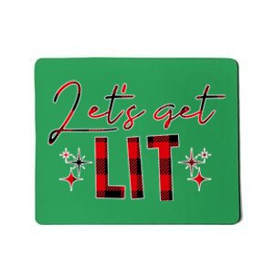 Lets Get Lit Christmas Holiday Party Mousepad