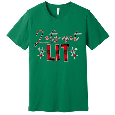 Lets Get Lit Christmas Holiday Party Premium T-Shirt