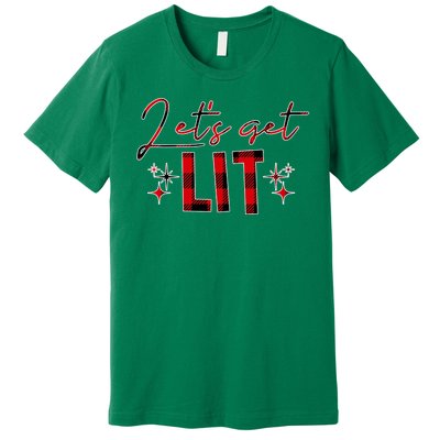 Lets Get Lit Christmas Holiday Party Premium T-Shirt