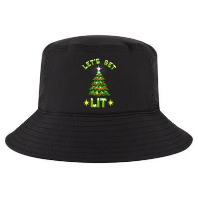 Lets Get Lit Funny Christmas Tree Lights Cool Comfort Performance Bucket Hat