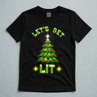 Lets Get Lit Funny Christmas Tree Lights T-Shirt