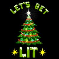 Lets Get Lit Funny Christmas Tree Lights Sustainable Bucket Hat
