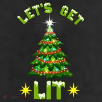 Lets Get Lit Funny Christmas Tree Lights Beanie