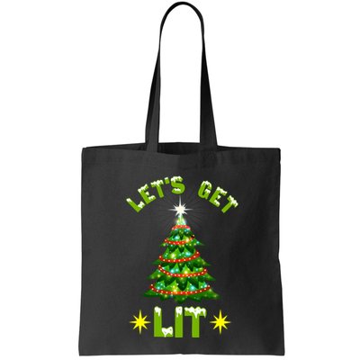 Lets Get Lit Funny Christmas Tree Lights Bag