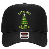 Lets Get Lit Funny Christmas Tree Lights Hat