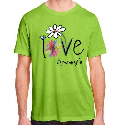 Love Grammy Life Art Flower Gift Adult ChromaSoft Performance T-Shirt