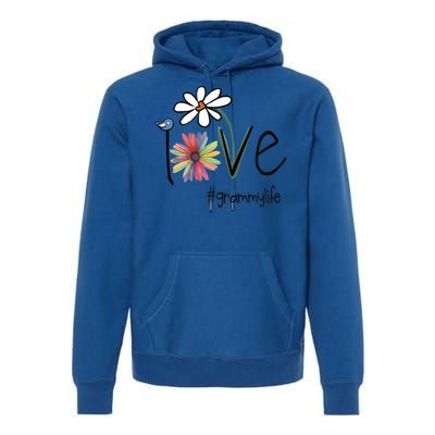 Love Grammy Life Art Flower Gift Premium Hoodie