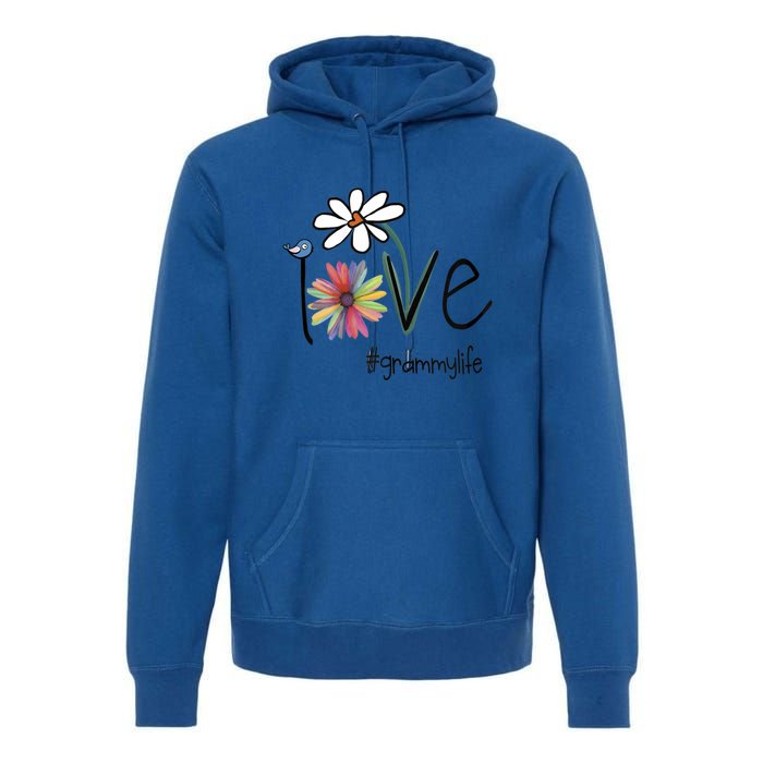 Love Grammy Life Art Flower Gift Premium Hoodie