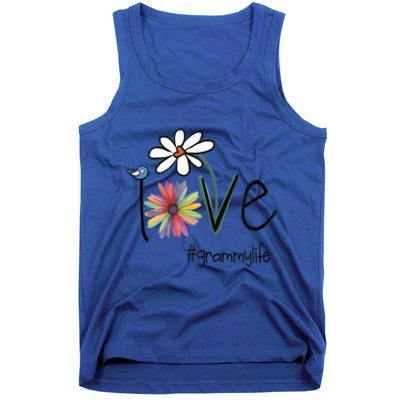 Love Grammy Life Art Flower Gift Tank Top