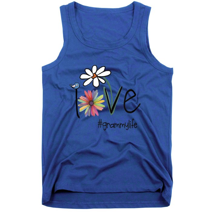 Love Grammy Life Art Flower Gift Tank Top