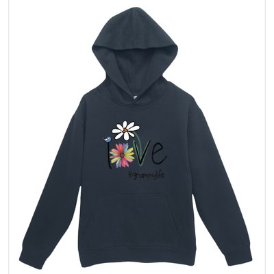 Love Grammy Life Art Flower Gift Urban Pullover Hoodie