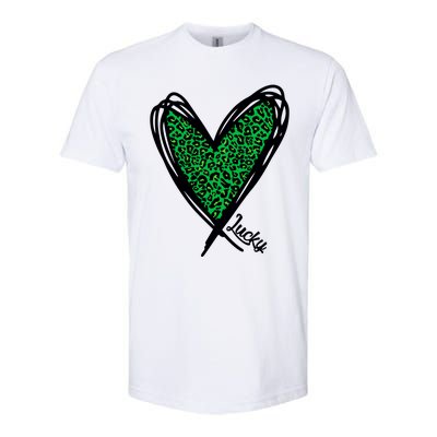 Lucky Green Leopard Print Saint Patricks Softstyle® CVC T-Shirt