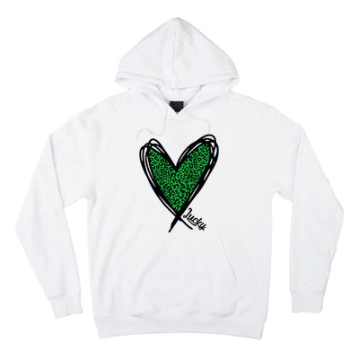 Lucky Green Leopard Print Saint Patricks Hoodie