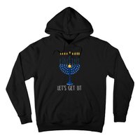 Lets Get Lit Happy Hanukkah Menorah Jewish  Hoodie