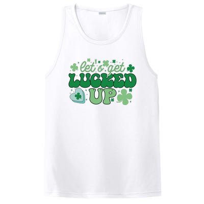 Let's Get Lucked Up Funny Pattrick's Day PosiCharge Competitor Tank