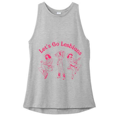 Let's Go Lesbians Subtle Lesbian Live Laugh Lesbian LGBTQ Ladies PosiCharge Tri-Blend Wicking Tank
