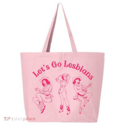 Let's Go Lesbians Subtle Lesbian Live Laugh Lesbian LGBTQ 25L Jumbo Tote