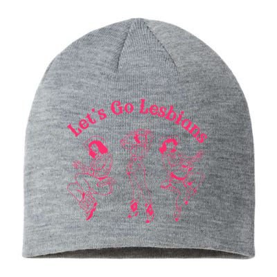Let's Go Lesbians Subtle Lesbian Live Laugh Lesbian LGBTQ Sustainable Beanie