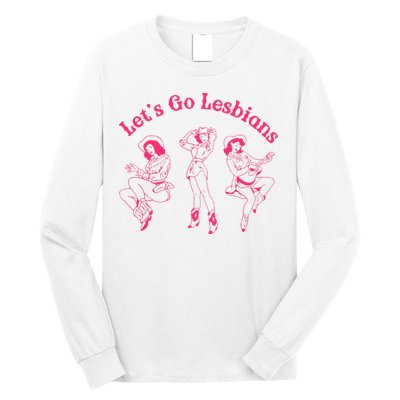 Let's Go Lesbians Subtle Lesbian Live Laugh Lesbian LGBTQ Long Sleeve Shirt