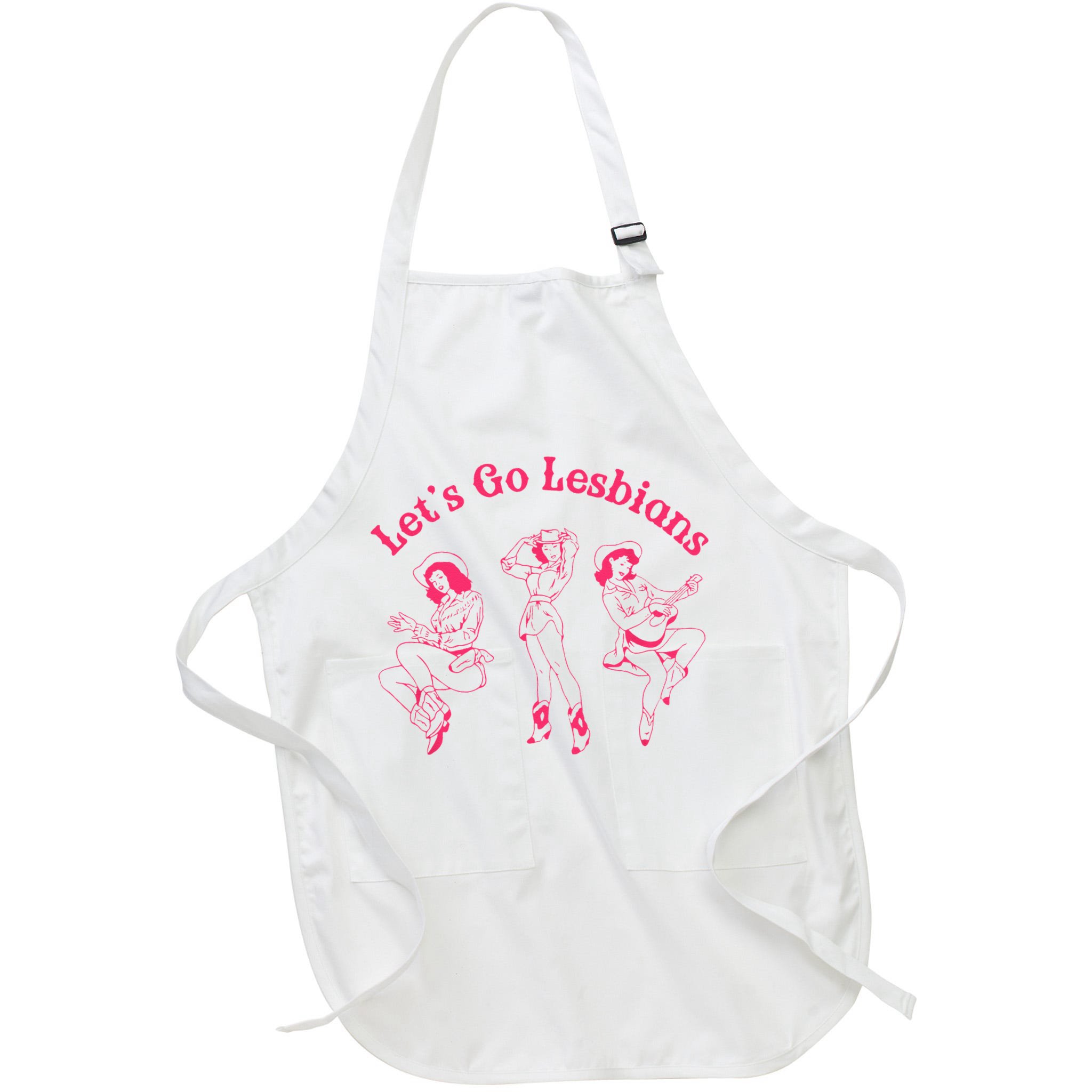 Let's Go Lesbians Subtle Lesbian Live Laugh Lesbian LGBTQ Apron