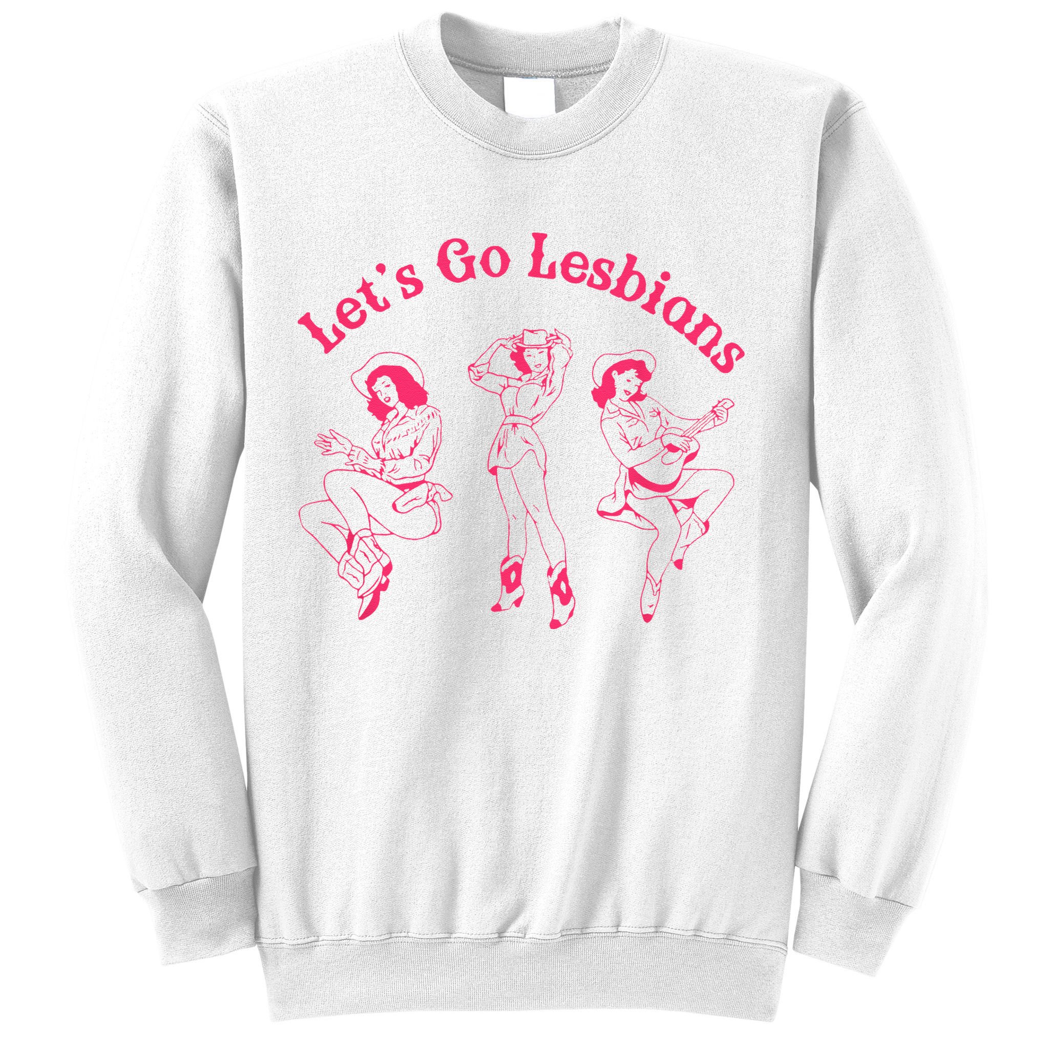 Let's Go Lesbians Subtle Lesbian Live Laugh Lesbian LGBTQ Sweatshirt