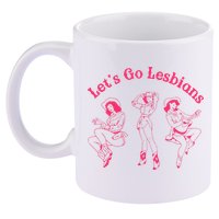 Let's Go Lesbians Subtle Lesbian Live Laugh Lesbian LGBTQ 11oz C Handle Ceramic Mug