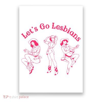 Let's Go Lesbians Subtle Lesbian Live Laugh Lesbian LGBTQ Poster