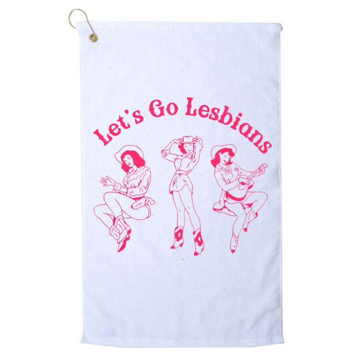 Let's Go Lesbians Subtle Lesbian Live Laugh Lesbian LGBTQ Golf Towel