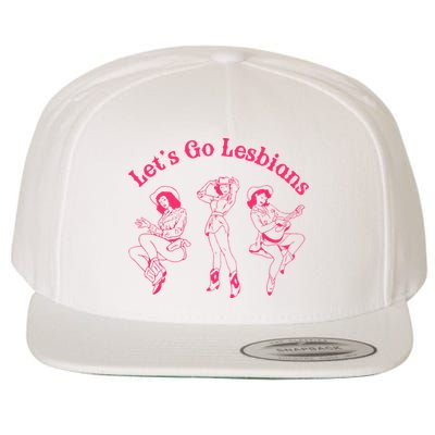 Let's Go Lesbians Subtle Lesbian Live Laugh Lesbian LGBTQ Wool Snapback Cap