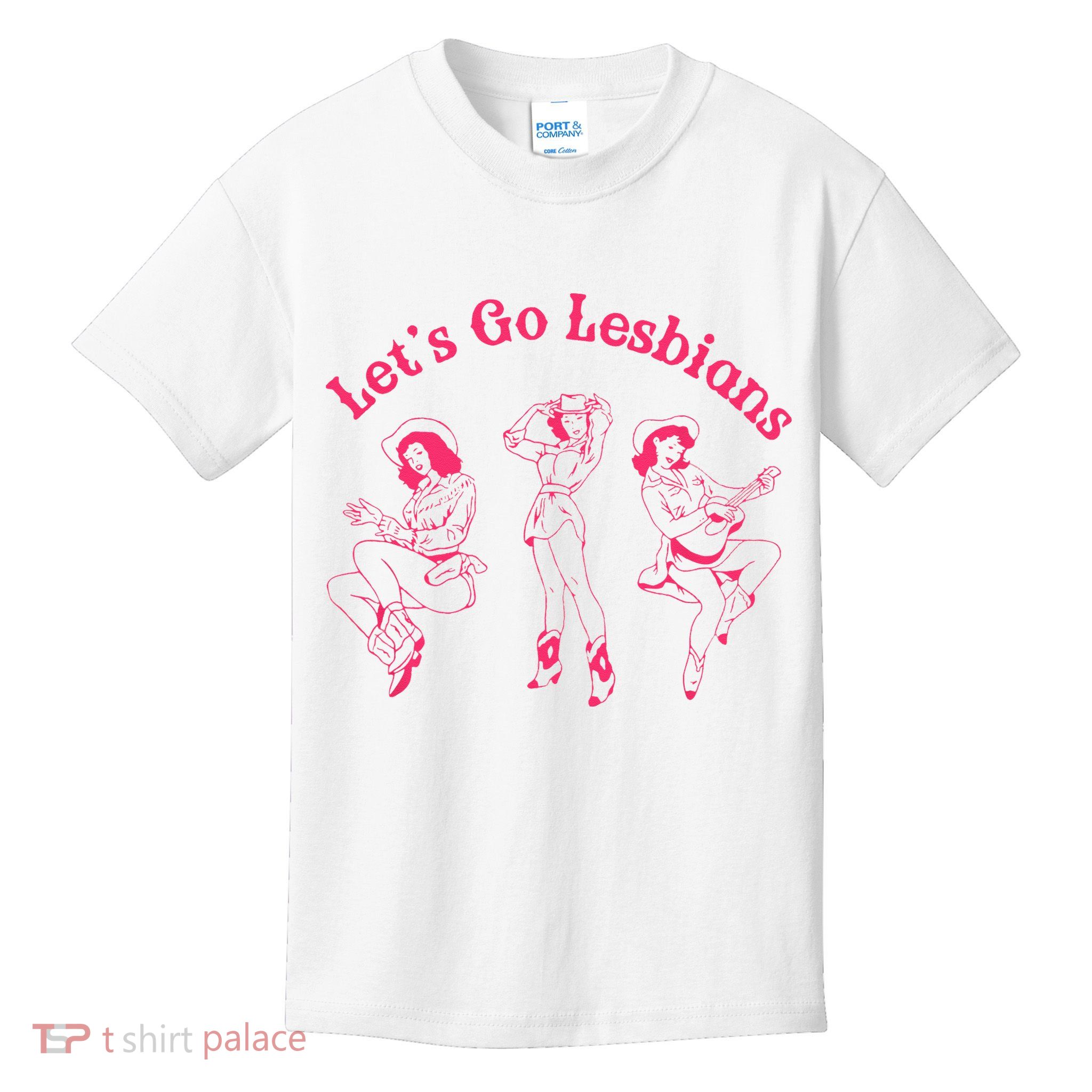 Let's Go Lesbians Subtle Lesbian Live Laugh Lesbian LGBTQ Kids T-Shirt