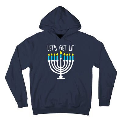 Let's Get Lit Funny Hanukkah Chanukah Pajamas Girls Tall Hoodie