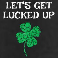 Let's Get Lucked Up Funny St. Saint Patrick's Day 7 Panel Mesh Trucker Snapback Hat