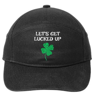Let's Get Lucked Up Funny St. Saint Patrick's Day 7-Panel Snapback Hat