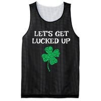 Let's Get Lucked Up Funny St. Saint Patrick's Day Mesh Reversible Basketball Jersey Tank
