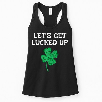 Let's Get Lucked Up Funny St. Saint Patrick's Day Womens Tank Top