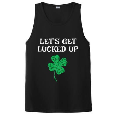 Let's Get Lucked Up Funny St. Saint Patrick's Day PosiCharge Competitor Tank