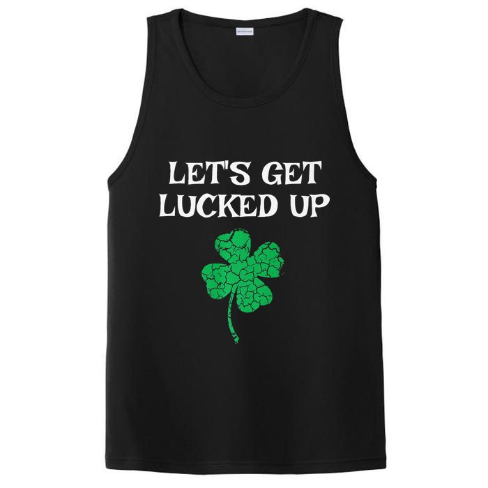 Let's Get Lucked Up Funny St. Saint Patrick's Day PosiCharge Competitor Tank