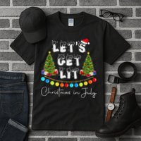 Let's Get Lit Christmas In July Tall T-Shirt
