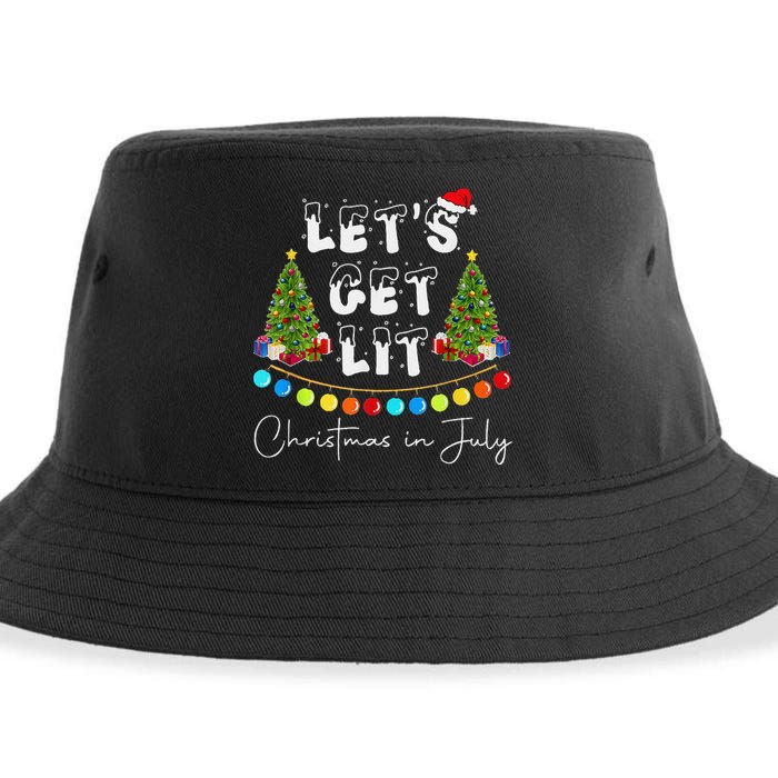 Let's Get Lit Christmas In July Sustainable Bucket Hat