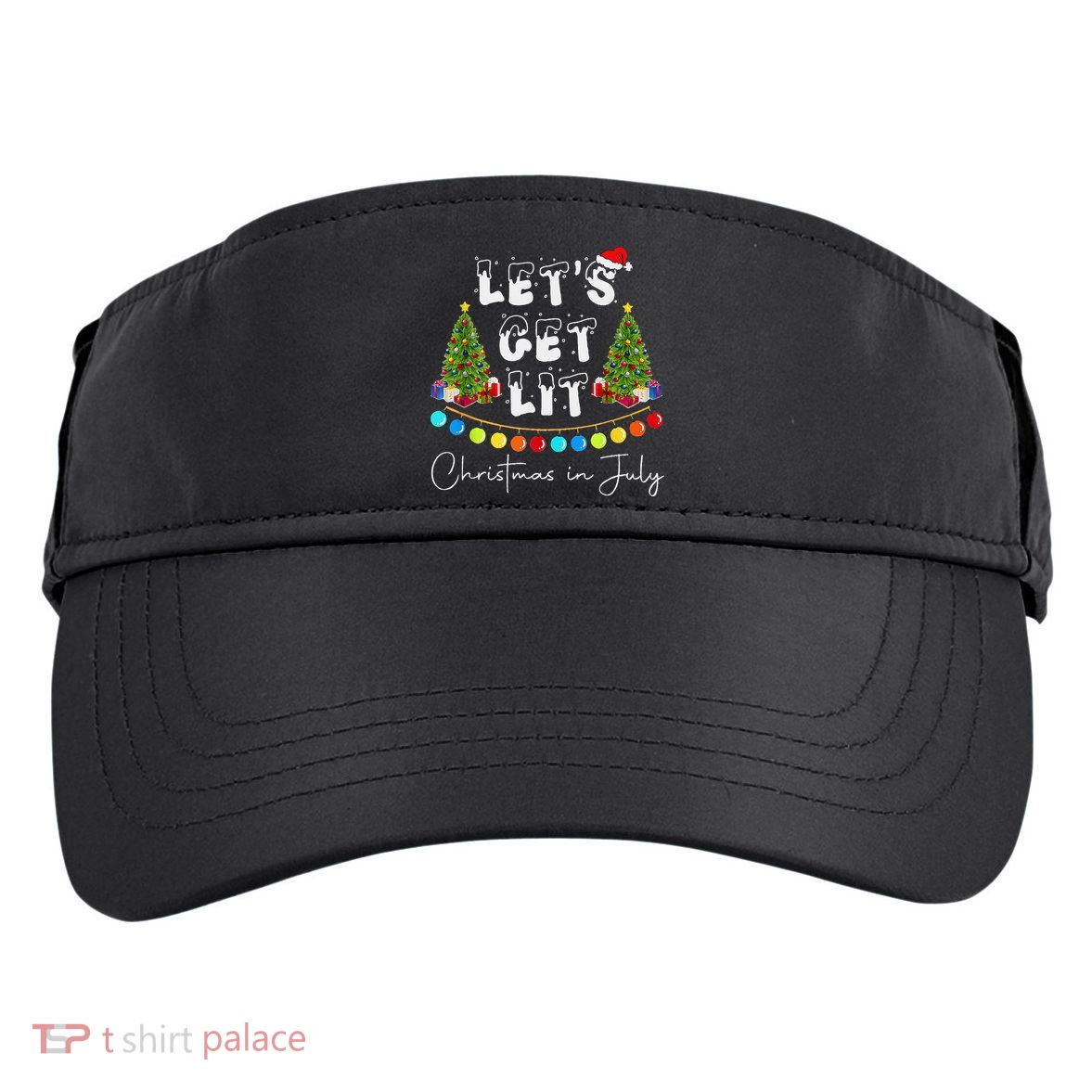 Let's Get Lit Christmas In July Adult Drive Performance Visor