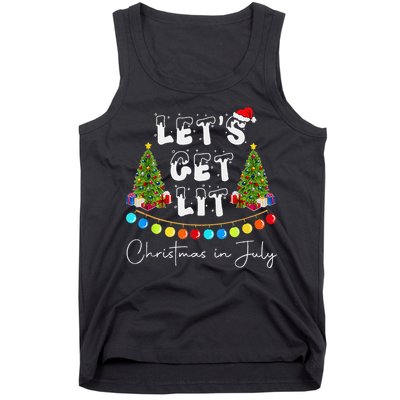 Let's Get Lit Christmas In July Tank Top