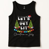 Let's Get Lit Christmas In July Tank Top